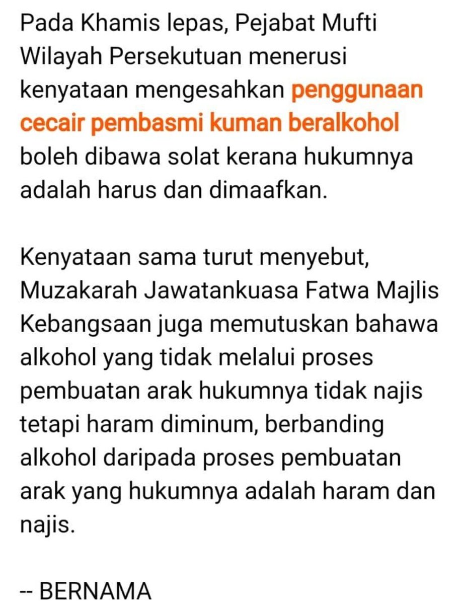 AbangOmar's tweet photo. #sinitizer #beralkohol #info https://t.co/sdxnnOyoXB