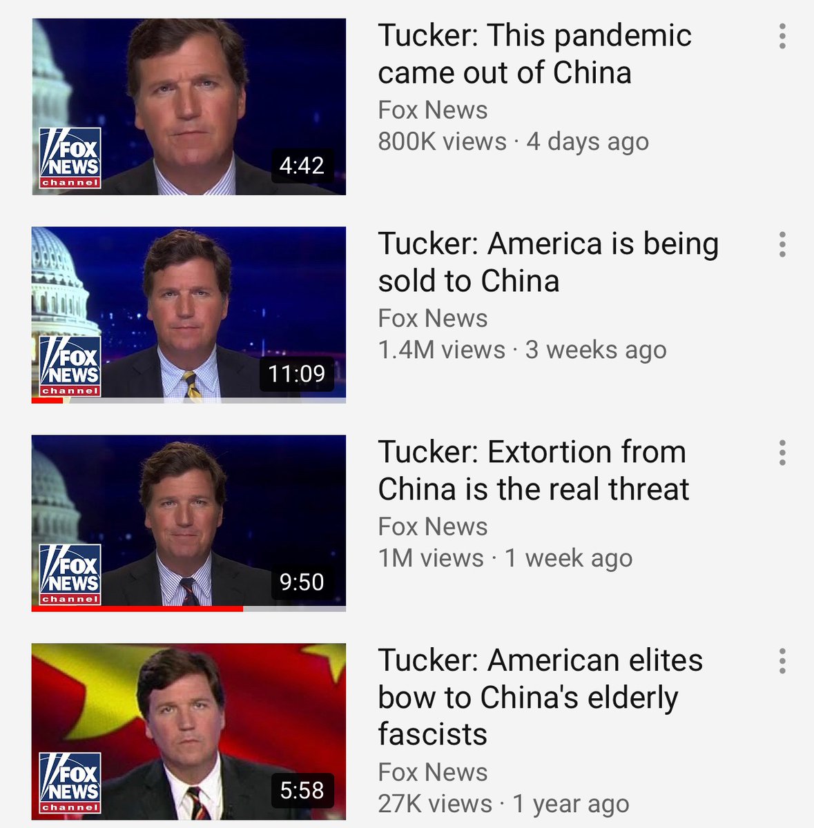 FluorescentGrey's tweet photo. Hope it’s more clear than ever to people that Tucker Carlson’s program was always a limited hangout operation designed to eventually insert ‘sly’ neocon propaganda. #ColdWar3 https://t.co/9sizHUDlm9