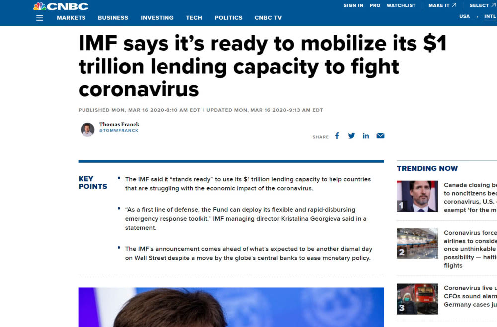Batfy_batflying's tweet photo. IMF says it's ready to mobilize its $1 trillion lending capacity to fight coronavirus. https://t.co/rcHnO2csMd