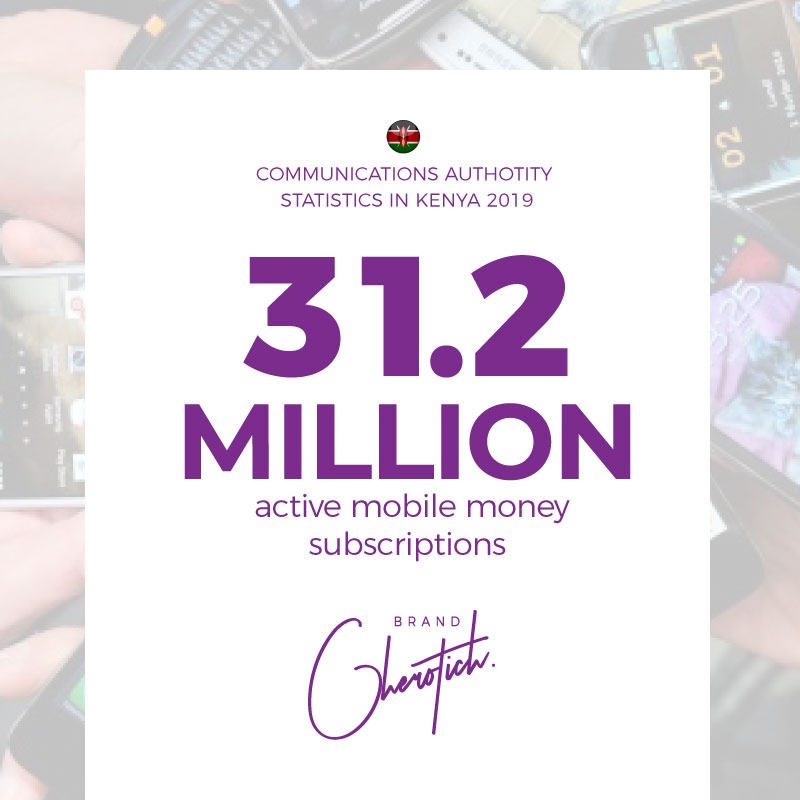 CarolCherotich's tweet photo. Did you know we have 31.2 million mobile money subscriptions in Kenya!

Now you are in the know!

#TechTuesday 
#BrandCherotich https://t.co/mEmLzvRNeu