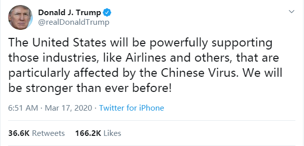 People's Daily, China on Twitter: "US President @realDonaldTrump labeled  the coronavirus the “Chinese Virus” in a tweet, triggering an avalanche of  criticism. Read more about the reaction here: https://t.co/Pl11DrFdiC…  https://t.co/z0QTgEohOI"