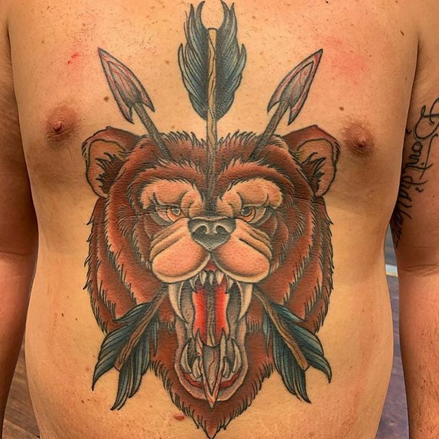 AmityIrons's tweet photo. @tattoosby_kennyp .
.
.
#longislandtattoo #bear #manbear #stewleonards #tattoosofinstagram #baaaar https://t.co/WzCqyvkchX https://t.co/CHAfktUcGB