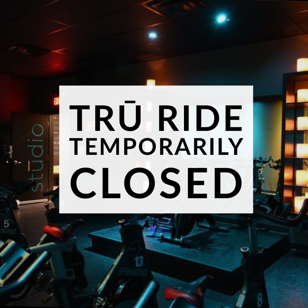 truridecycle's tweet photo. Effective March 17, we will be temporarily closing all Trū Ride locations in Calgary and Edmonton in our effort to “flatten the curve” of COVID-19 in Alberta. Please see our website for the latest updates and news. https://t.co/TiBx28ih94