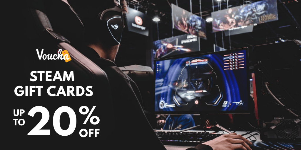 VouchaGiftCards's tweet photo. Why pay full price for your #STEAM credit?

@Voucha has STEAM #giftcards up to 20% off.

#Save now: https://t.co/IyO0ScayAU

#gaming #gamers #pcgames #computergames #videogames #videogame #games #gaminglife #gamingpc #gamingislife #gamingaddict #gamergirl #voucher #voucha https://t.co/F0cQFVUWUC