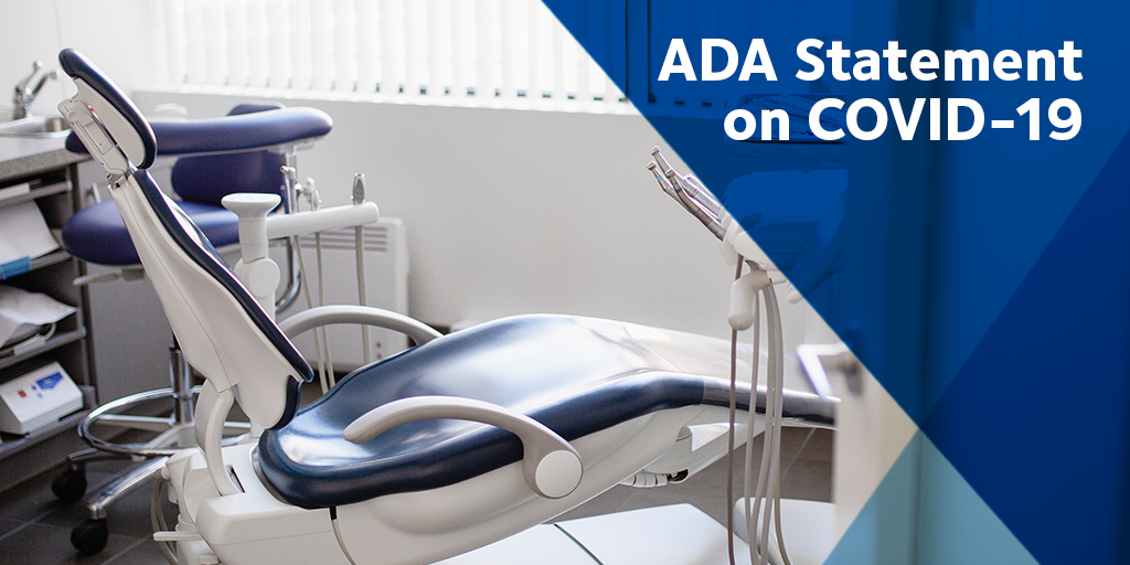 AmerDentalAssn's tweet image. The ADA recognizes the unprecedented and extraordinary circumstances dentists face related to #COVID19. The ADA recommends dentists nationwide postpone elective procedures for the next three weeks. Please visit ADA.org/virus for full statement and latest information.