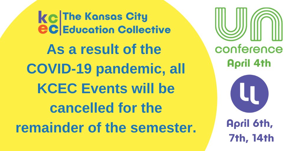 Following recommendations from the CDC, we will be cancelling all KCEC events for the rest of the spring - this includes the 4.4 UnConference, KCEC happy hours, and remaining LearningLabs. We’re exploring other learning experiences that support KC educators during this crisis.