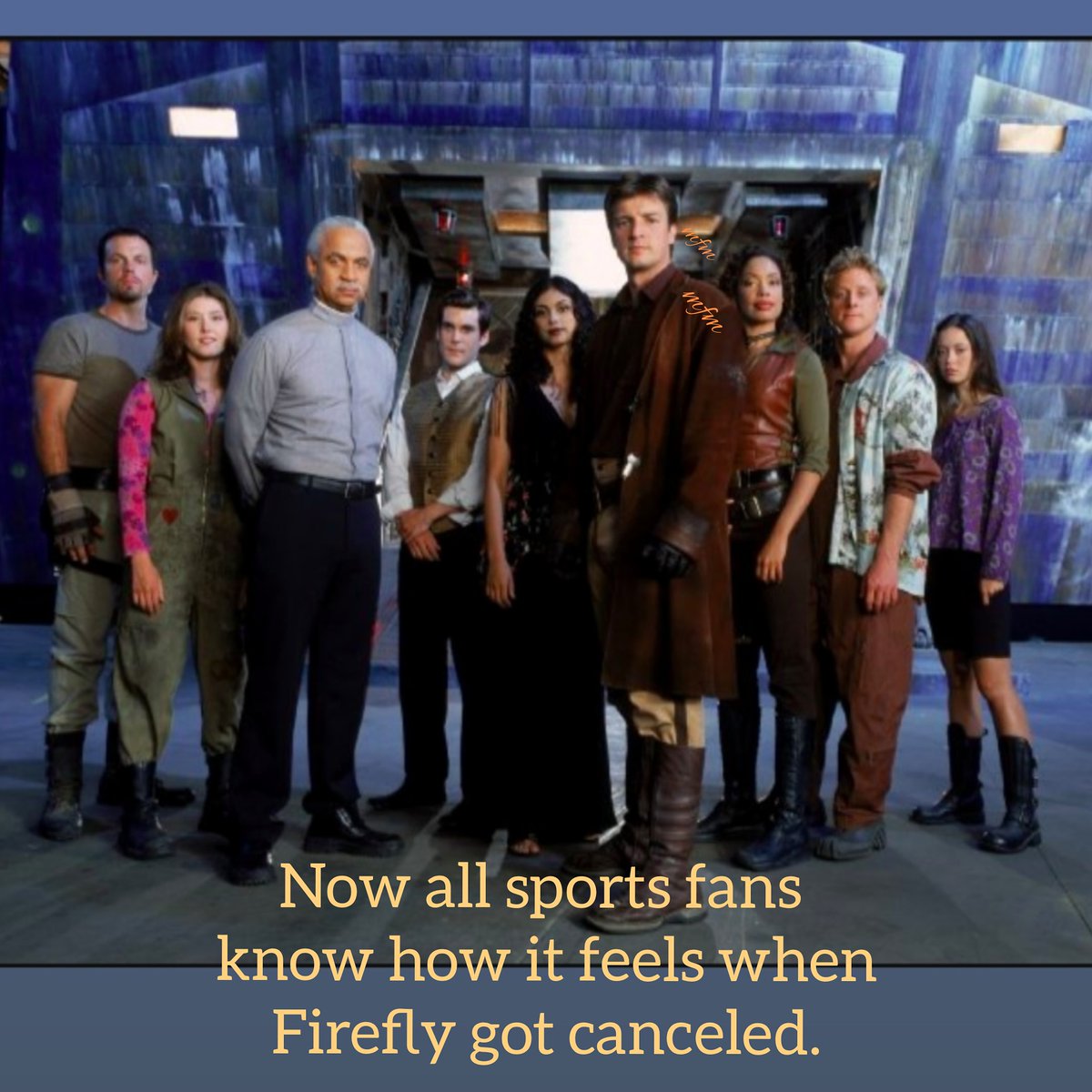 Now another group of fans will understand what we all went through. 
#Firefly #nathanfillion #jewelstaite #alantudyk #morenabaccarin #iamginatorres #adambaldwin #summerglau #sean_m_maher #ronglass #josswhedon #serenity 
 #Browncoats 
 #MalcolmReynolds #CaptainReynolds