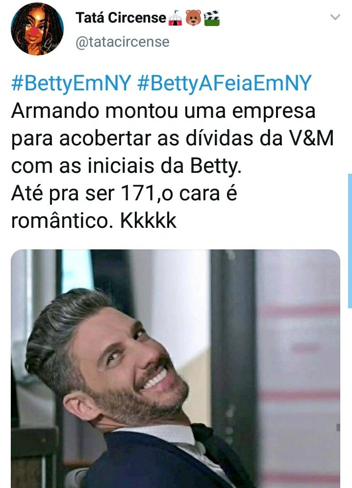 tatacircense's tweet photo. #BettyAFeiaEmNY #BettyEmNY
Se alguém me contasse que isso ia acontecer,eu não acreditaria. 💜💜 https://t.co/VT0BA9Oo31