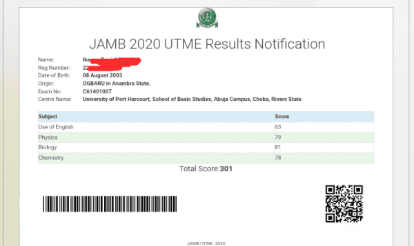 JAMB 2021 Result tweet media