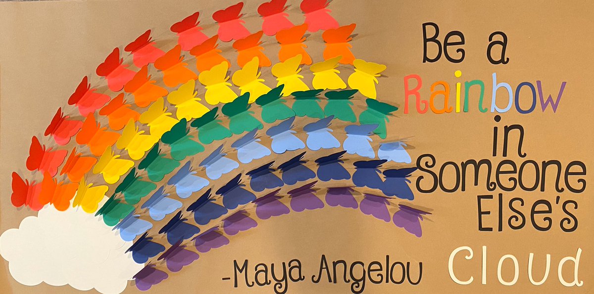 CutiePieClassRm's tweet photo. Be a Rainbow!!! https://t.co/pqLxUWOZAq #cutiepieclassroom #mayaangelou #bulletinboards #elementaryteacher https://t.co/H3RnFf8YBY