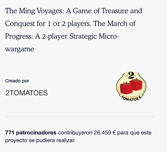 2TomatoesGms's tweet photo. Β‘Gracias! Merci! GrΓ cies! @kickstarter #ProjectFunded #boardgames #juegosdemesa #jeuxdesociete #j2s #TheMingVoyages #TheMarchOfProgress https://t.co/jZC76AcWez