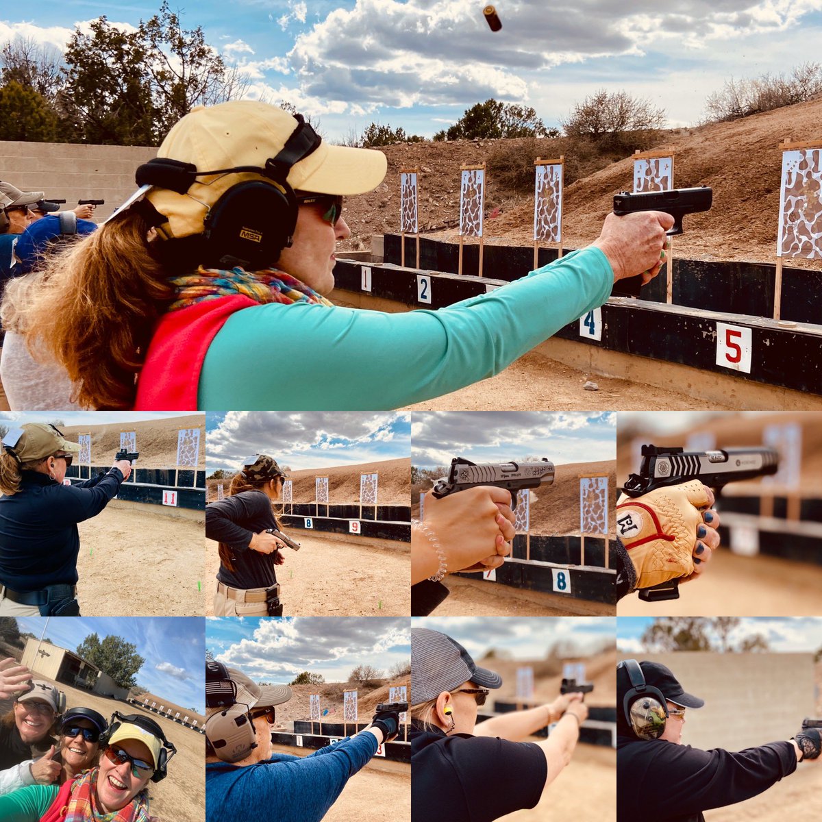 GunsiteAcademy's tweet photo. Training Day 1 for the Gunsite Ladies Industry/Media 250 Pistol! #Mossberg, #Aimpoint, #Simply Rugged, #FMG, #NRA, #Ruger, #TylerGunWorks https://t.co/QZzYY7xUNe