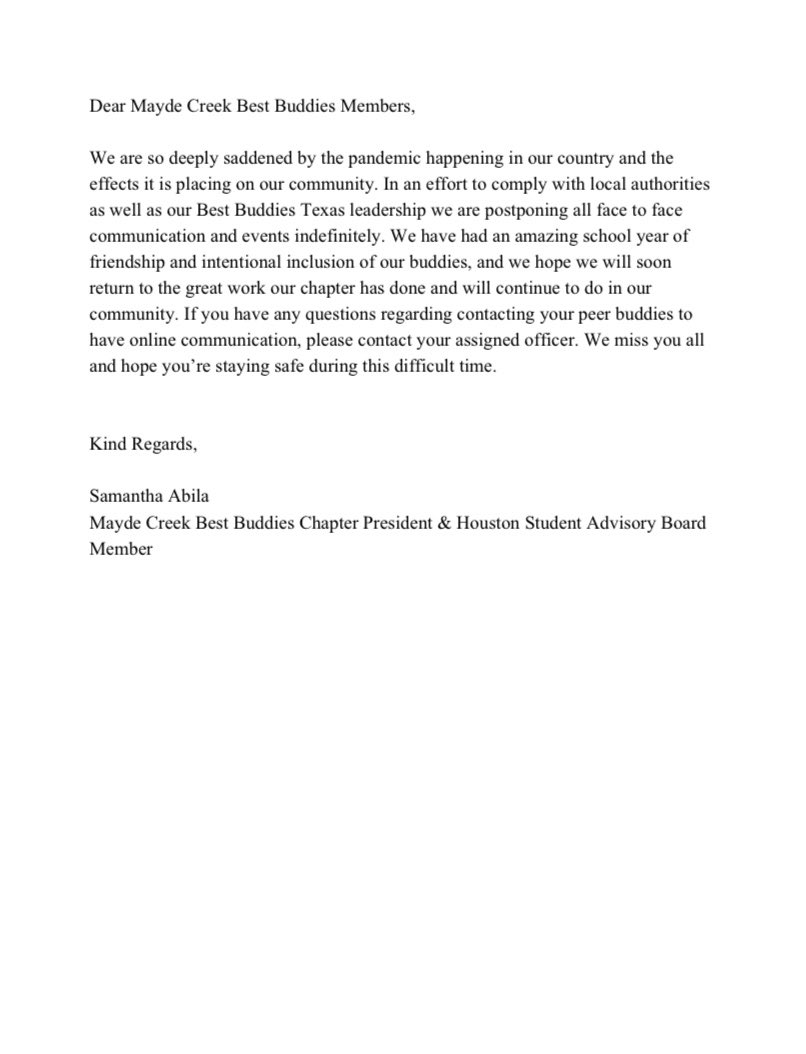 A message from our chapter leadership ❤️