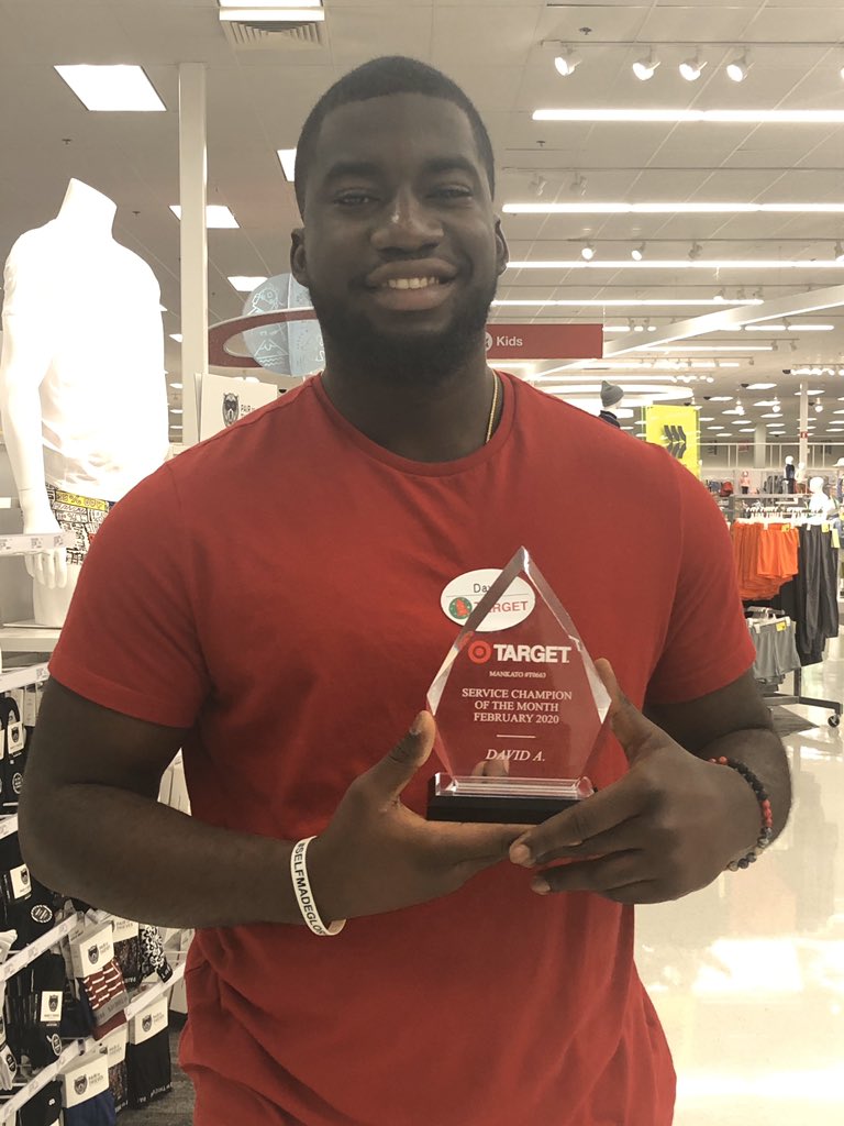 Never been more proud to work for a team like mine, than I am today! So much resiliency, dedication and JOY! I am so excited to share and celebrate our February #YouMakeTarget winner, Glen and Service Champion, David!  Way to go, fellas! 👏🏼👏🏼👏🏼 <a href="/WendyfromTarget/">Wendy Guadarrama</a> @CourtneyAFrye