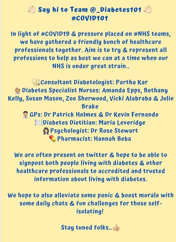 hkbawden's tweet photo. @TheRhodri Some extraordinary NHS Diabetes HCPs are adding to their workload(!!) to help provide a bit more certainty around COVID-19 to Diabetic’s! Check out @_diabetes101 which will be fully up &amp; rubbing next Monday! X https://t.co/qn86JmUwuA