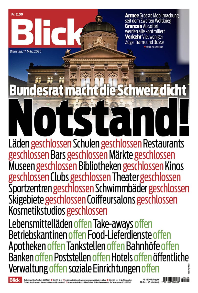 Schreiben, was ist. Leider. #COVID19ch #coronavirus <a href="/Blickch/">Blick </a>