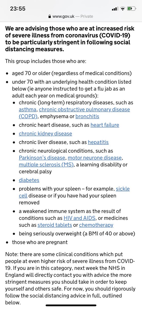 hkbawden's tweet photo. @rustyjellybaby @TheRhodri @clarentina The official guidance on social distancing &amp; protecting the elderly &amp; vulnerable has been released here: https://t.co/a5M9ARwUQJ

FYI, Diabetes is on the list of those who should now be ‘social distancing’ ... Hope this helps x https://t.co/RmpzqS6VJn
