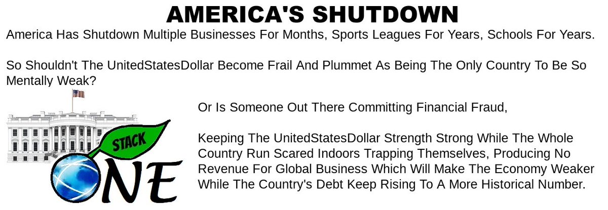 StackOneFirm's tweet photo. America's Shutdown
#StackOneFirm #StackOneApp #Entrepreneur #Investor #Lawyer #Engineer #Doctor #Billionaire #Finance #America #Fraud #Stocks #Forex #Sports #Money #School #App #Robot #Money #Wealth #Business #Marketing #Stacking #America #Asia #Europe #Africa #Australia #Global https://t.co/IX99dHyBsn