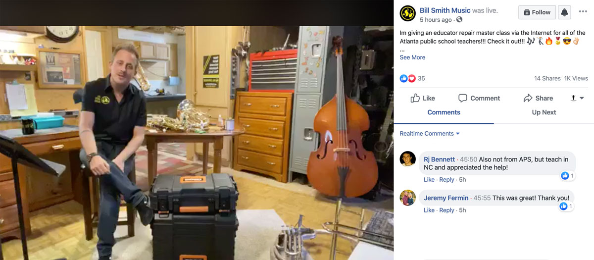 HollandsOpusFdn's tweet photo. Music teachers 🚨- online instrument repair workshop hosted by Bill Smith Music for @apsupdate music teachers, who will also receive instrument repair kits courtesy of The Molly Blank Fund of The Arthur M. Blank Family Foundation through MHOF's #MEDSS. https://t.co/aXd0o0PAvu https://t.co/YJWJXR4hKq