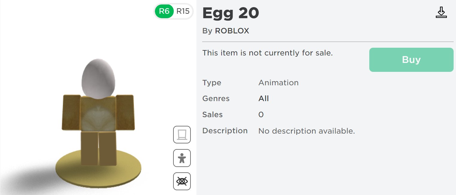 Lord Cowcow On Twitter Roblox Made An Animation A Couple Of Days Ago Called Egg 20 All It Does Is Put An Egg On Your Head Maybe We Re Going To Be Getting - roblox how to make animations r6