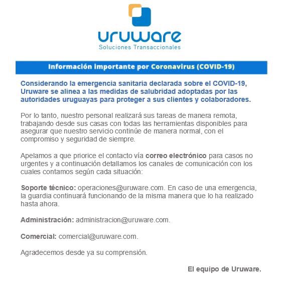 Información importante sobre #Coronavirus #COVID19