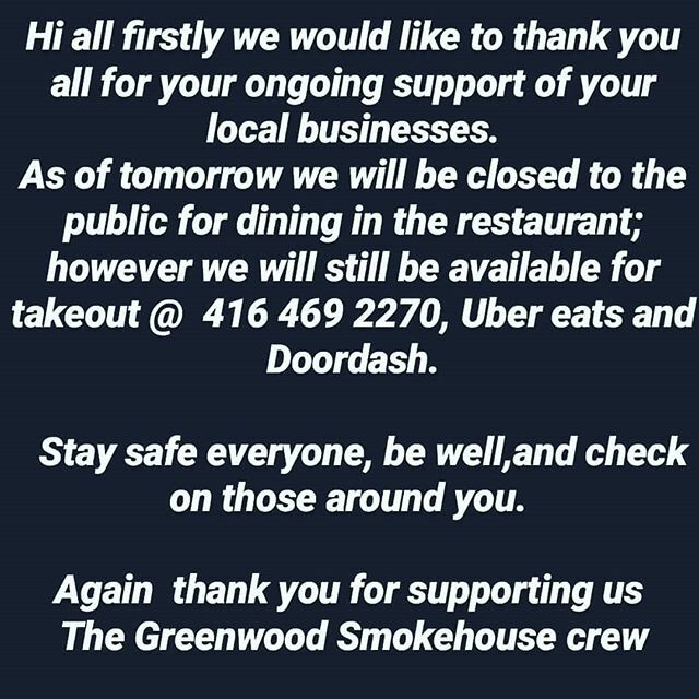 @greenwoodsmokehousebbq 
#tillwemeetagain  #staypositive #staysafe  #washyourhands (via Instagram ift.tt/2xEw72F)