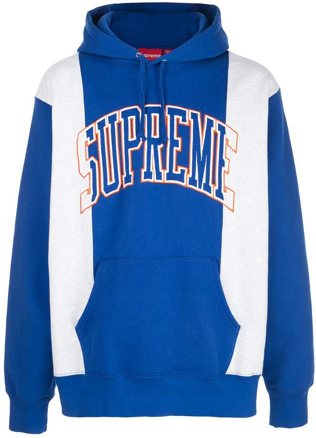 paneled arc hooded sweatshirt