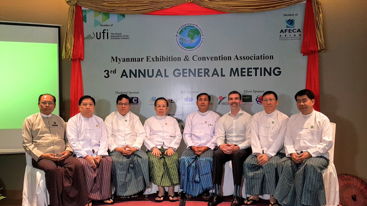 I was pleased to represent UFI at the 3rd AGM of the Myanmar Exhibition &amp; Convention Association (MECA). Given the current environment, it was a challenge getting there, but I made it. Thanks to MECA president Nelson Myo Thant for the invitation. #UFI #exhibitions <a href="/UFILive/">UFI</a>
