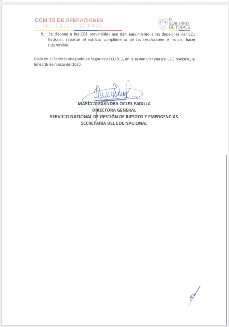 mariapaularomo's tweet photo. Estas son las recomendaciones del COE Nacional que el presidente @Lenin ha acogido y anunciado. 
El enfoque: aislamiento social, restringir la mayor cantidad de actividades no esenciales, y garantizar que lo básico siga funcionando. 
#QuédateEnCasa https://t.co/UFkP4Hl2GG