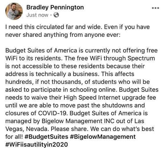 nprnerd71's tweet image. #budgetsuites #bigelowmanagement #spectrumwifi
