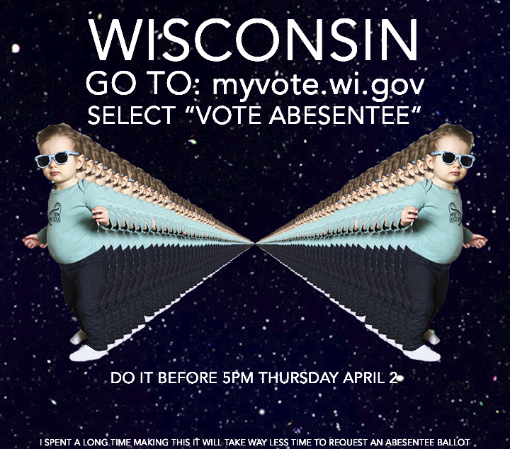 nortchorple's tweet photo. https://t.co/JAiDzKVW91

#vote #pleasegod #votewi #voteabsenteewi #votebecauseshecant #10Dad https://t.co/BmmUpJ96vd