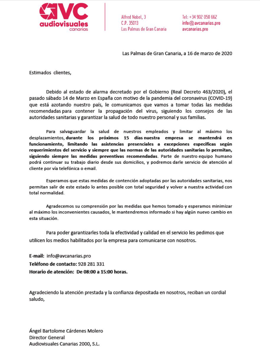 Comunicado Covid-19