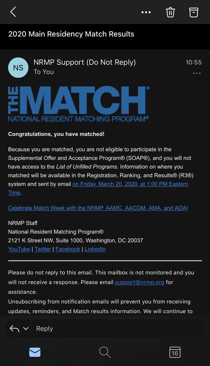 It happened ya’ll! It actually happened! ##Match2020 #LifeofaMedStudent