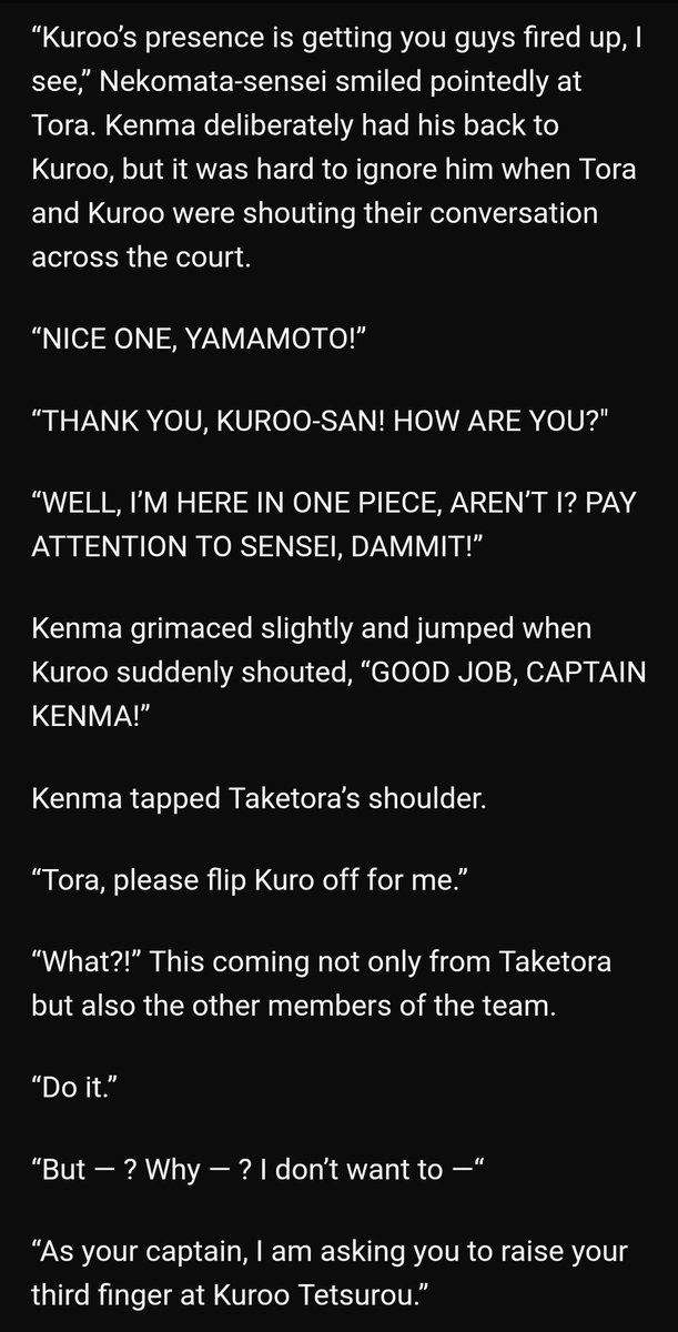 Bury us alive by nekoma https://archiveofourown.org/works/4398836/chapters/9988292-5/5-prequel to YAAAIAAA-kuroo goes to uni and tries to distance himself from kenma-kenma's pov-really angsty-tw for anxiety and panic attacks-mentions of homophobia