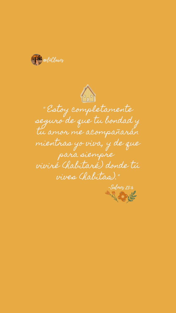 Donde está tu presencia, 
𝒆𝒔 𝒉𝒐𝒈𝒂𝒓.
-Salmos 23:6.