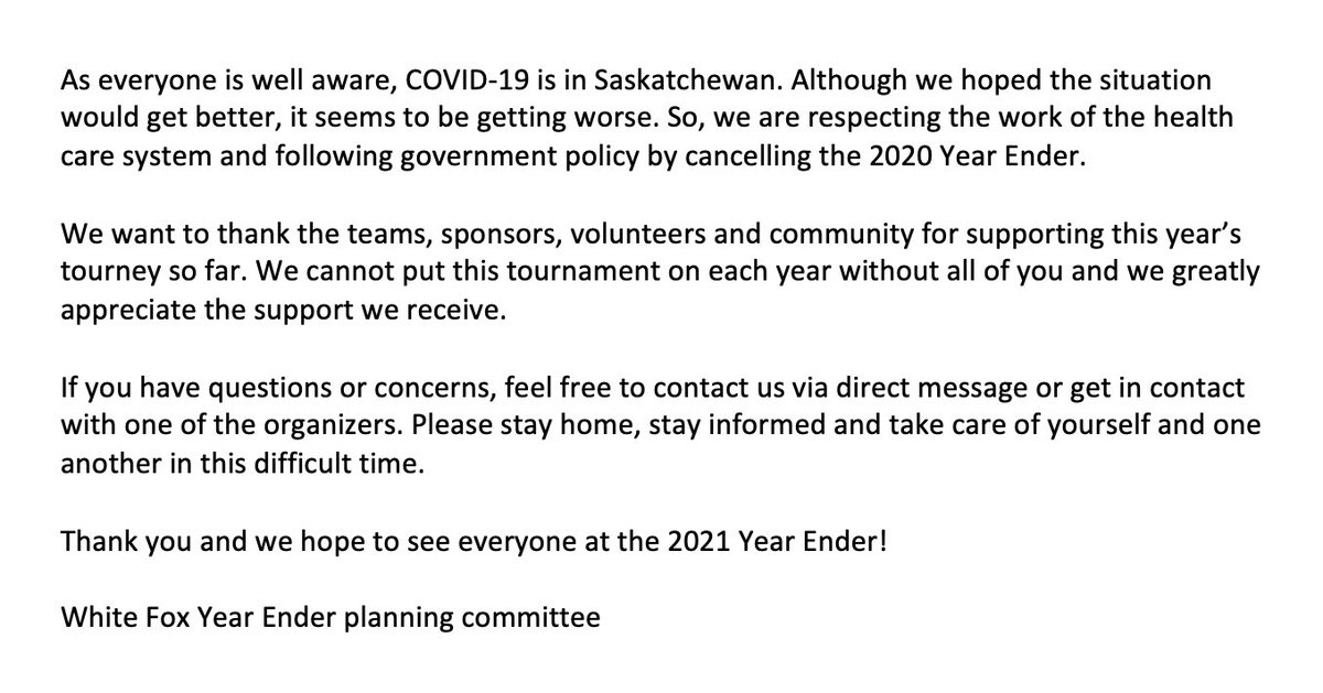 A message about the 2020 Year Ender