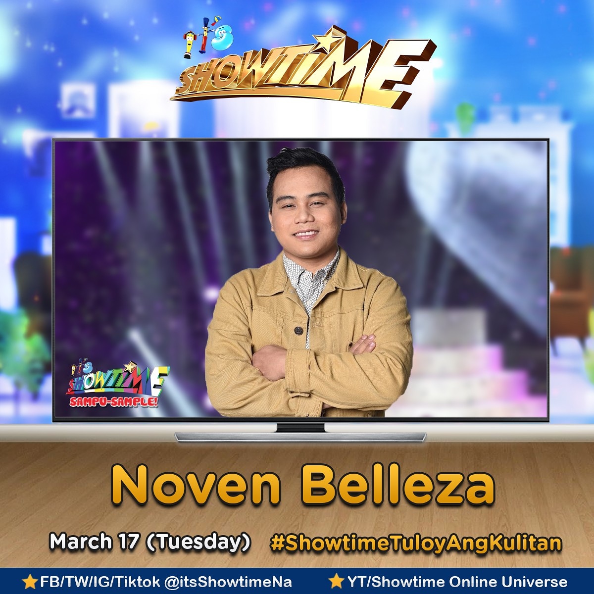 itsShowtimeNa's tweet photo. ⭐ Abangan mamaya ang Kampeon ng Bagong Henerasyon na si Noven Belleza sa Showtime! #ShowtimeTuloyAngKulitan 

➡️ Subscribe na sa https://t.co/N5ULKexlmd https://t.co/hBurQiaZG7