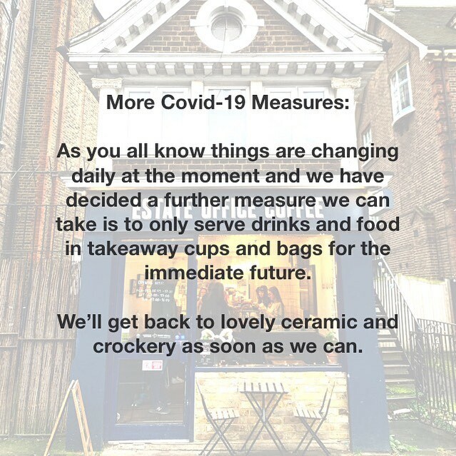 Some more measures we are taking in both shops is to use only takeaway cups and bags for drinks and food. We hope you all understand and we’ll get back to using ceramic and crockery as soon as we can.
#sw16 #streatham #shoplocal ift.tt/3dfFczw