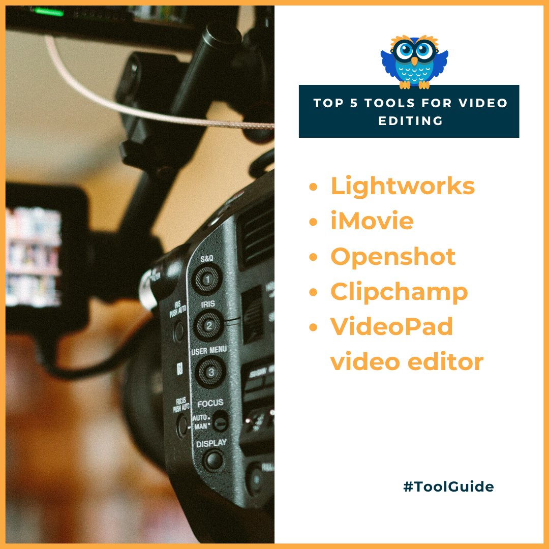 digitalowlindia's tweet image. Master the art of video editing with these top 5 free tools.

#ToolGuide #WebsiteDeisgningTools #SerachEngineTools #SEMTools #DigitalMarketing #DigitalMarketingCompanyMumbai #DigitalMarketingCompany
#TheWiseChoice