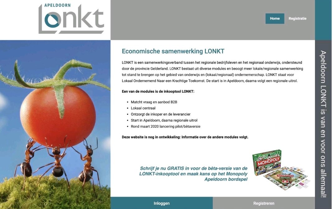 Tip voor alle B2B ondernemers uit #Apeldoorn e.o.: Schrijf je gratis in als leverancier en/of opdrachtgever: LONKT.nl  Steun de lokale economie! #matchingtool #055LONKT #lokaalinkopen  Regionale uitrol volgt.
