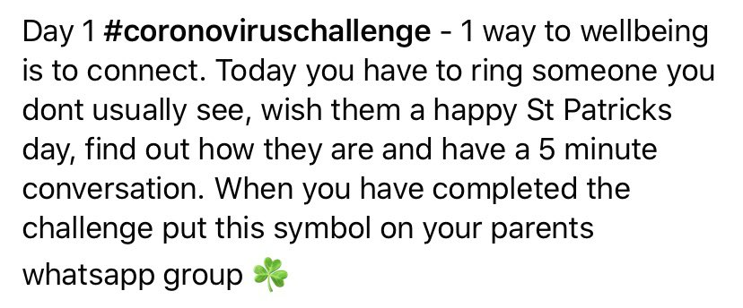 4thCrosbyCubs's tweet photo. Theres no section meetings, but plenty of ways you can use your Scout Promise and make a difference to those around you.
#lookaftereachother #kindandhelpful #5waystowellbeing #nevergiveup
#makingadifferencewherewelive
Happy St Patricks Day โ๏ธ https://t.co/NbQUHwjepZ