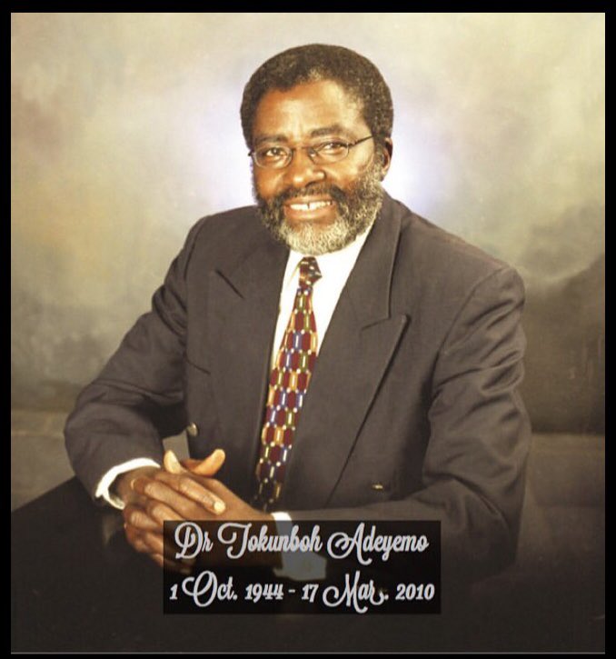 revniyiladokun's tweet photo. It's ten years today that you joined the saints in glory. Your work and legacy speaks still! We honour your memory. #TokunbohAdeyemo #transformation #ANewAfrica https://t.co/o8jy1FUxEk