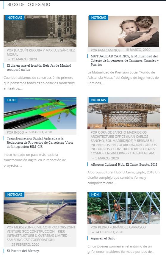 caminosmadrid's tweet photo. ¿Conoces nuestro #BlogdelColegiado de @caminosmadrid? No te pierdas las últimas entradas sobre diversas obras y novedades del sector. #QuedateEnCasa y lee el #BlogCaminosMadrid 👀https://t.co/VN27VMUN5W https://t.co/30GiRAiNpx
