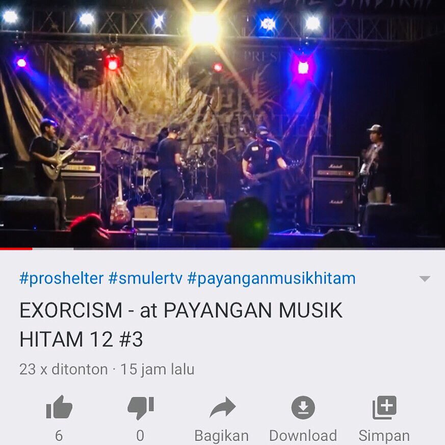 Buat yang belum nonton, ini video live kami di acara "Payangan Musik Hitam 12" Lap Jatisari Jatiasih Bekasi 07/03/20 sudah diupload di Youtube Channel: ProShelter Media. Langsung tonton ugal-ugalan kami all metalheads!🤘🤘🤘