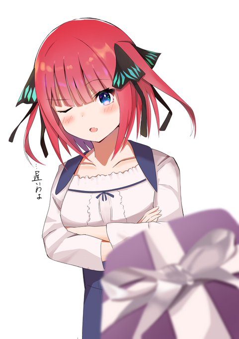フェイさんがTwitterに投稿した中野二乃(五等分の花嫁)のイラスト。