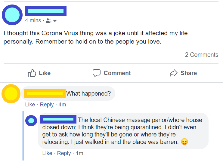 AdamGregson2's tweet photo. Damn. Can we get an F for our boy? Shit hit too close to home. #CoronavirusOutbreak #CoronavirusUSA #NeverForget #COVID2019 https://t.co/wXbhgJdGgf
