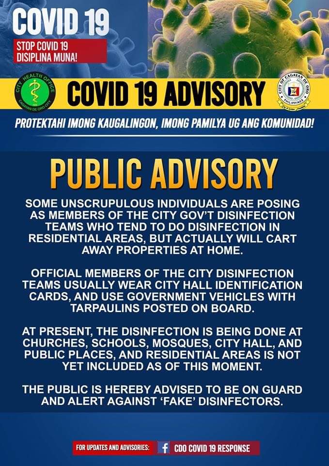 ChadaCDO's tweet photo. CDO Covid-19 Response. https://t.co/C4SP2AOSpO