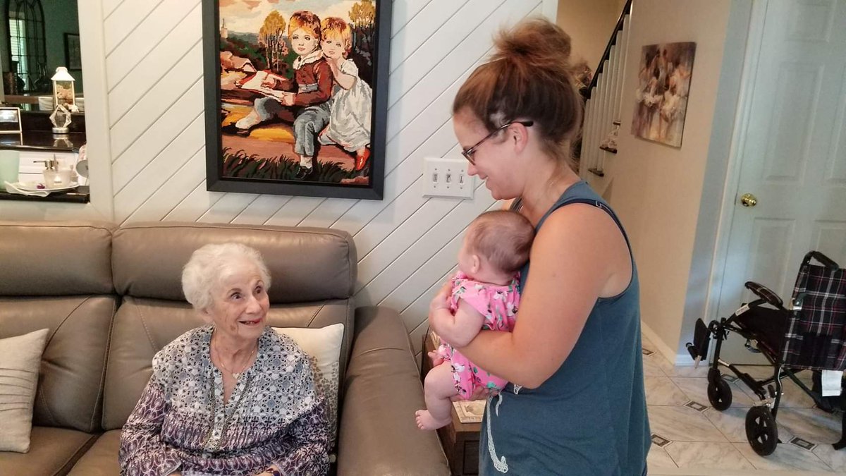 July 2019. Meeting Madeline for the first time. Look at that smile.