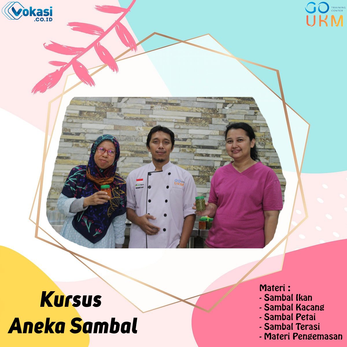 GoUKMid's tweet photo. Dokumentasi Kursus Aneka Sambal. Sabtu, 14 Maret 2020
Yuk ikuti Kursus Aneka Sambal selanjutnya yang dijadwalkan pada 11 April 2020
Selengkapnya dapat di cek di https://t.co/kx15cDtcge https://t.co/pb0y0WoY76