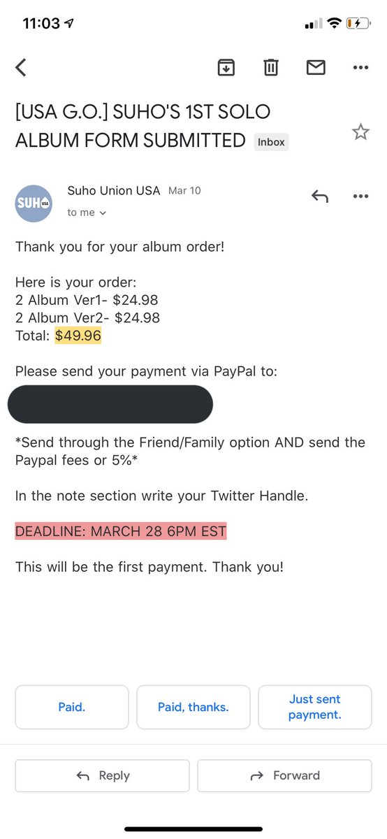 proof i actually bought the albums this time and won’t cancel it 